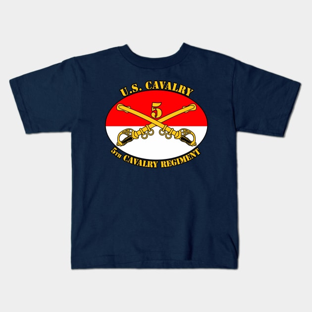 5th Cavalry Regiment Kids T-Shirt by MBK